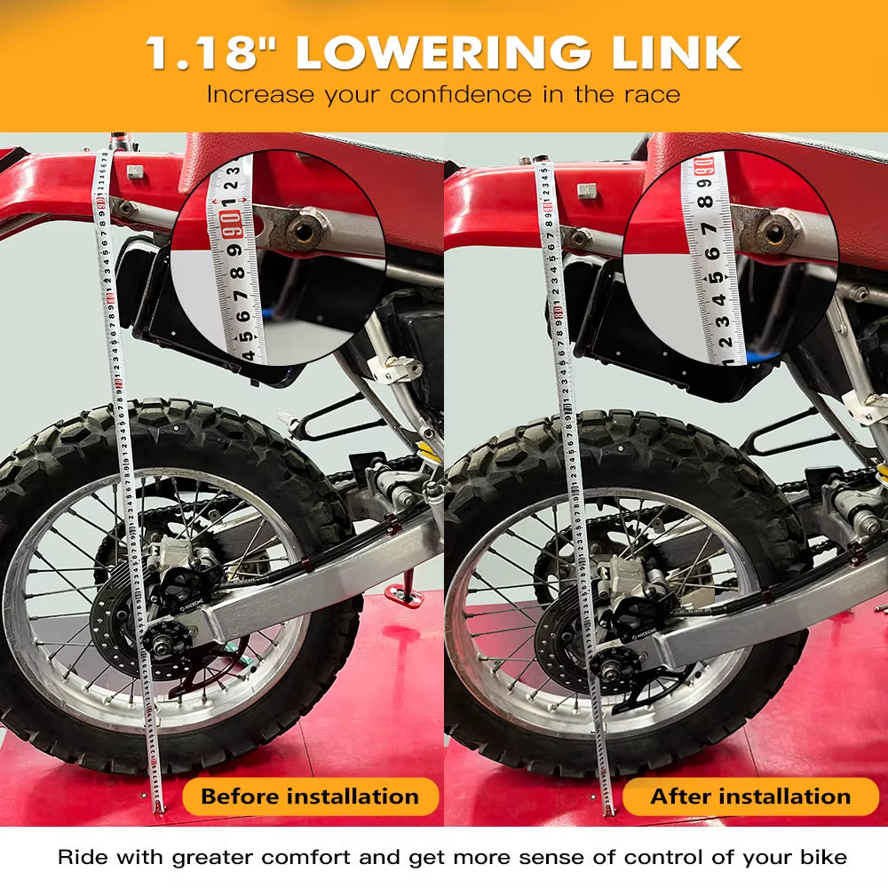 Lowering Link Kit for Honda XR650L (1993-2024) and XR600R (1985-2024) - 1.18 Inch (30mm) Aluminum Lower Linkage