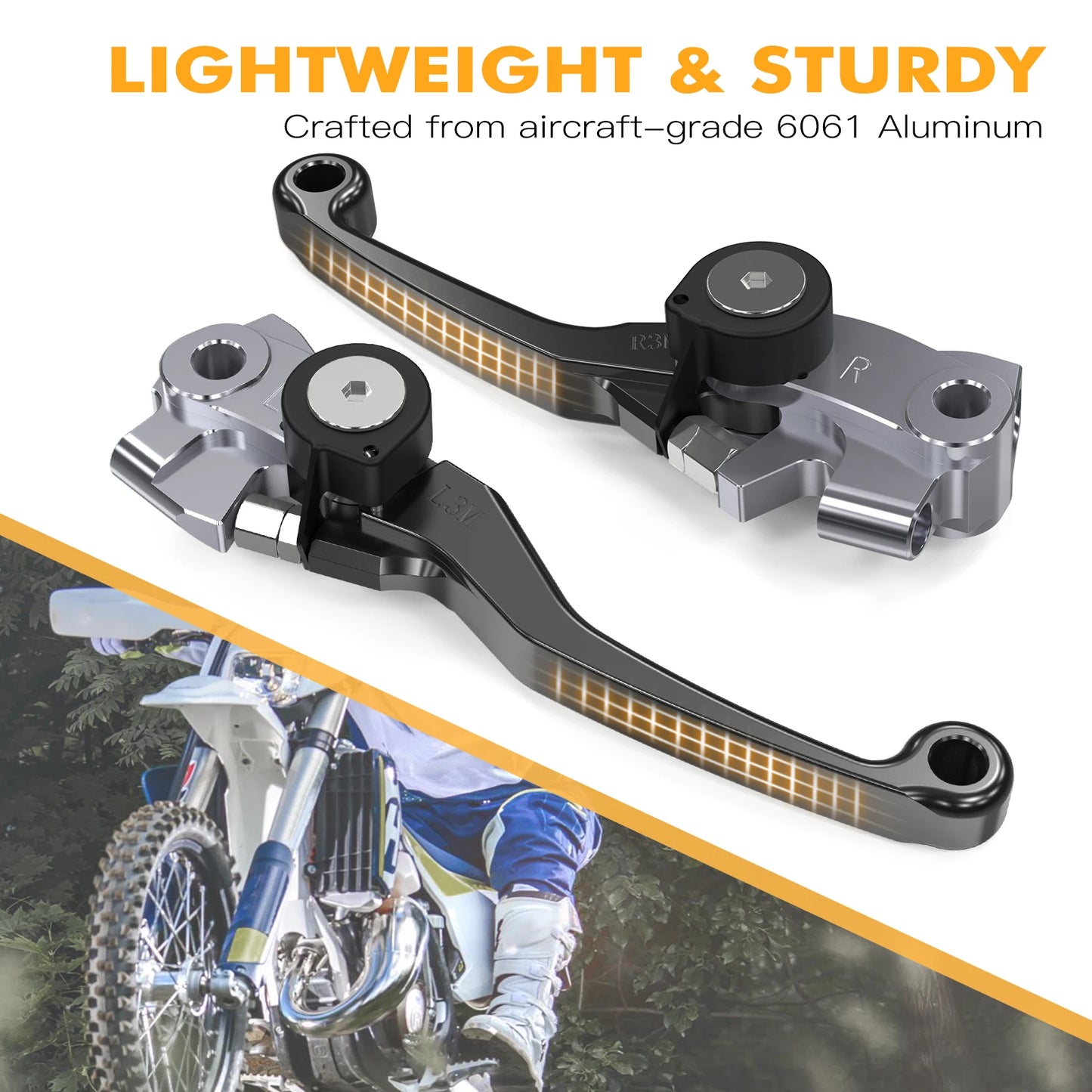 Motorcycle Braktec Folding Clutch Lever Brake Lever Kit for Husqvarna TE300 FE TE 150 250 300 350 450 501 2024 2023 2022