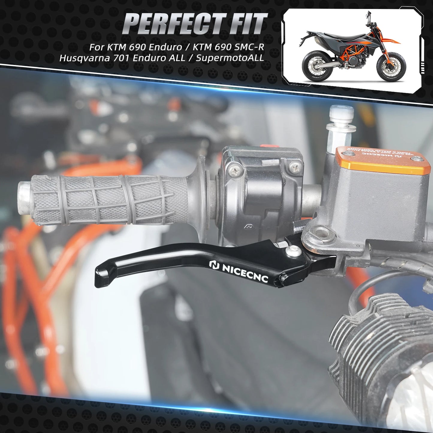 For KTM 690 Enduro R SMC R 2014-2023 Shorty Brake Clutch Lever Husqvarna 701 Enduro Supermoto 2016-2023 Gasgas 700 SM ES 2022