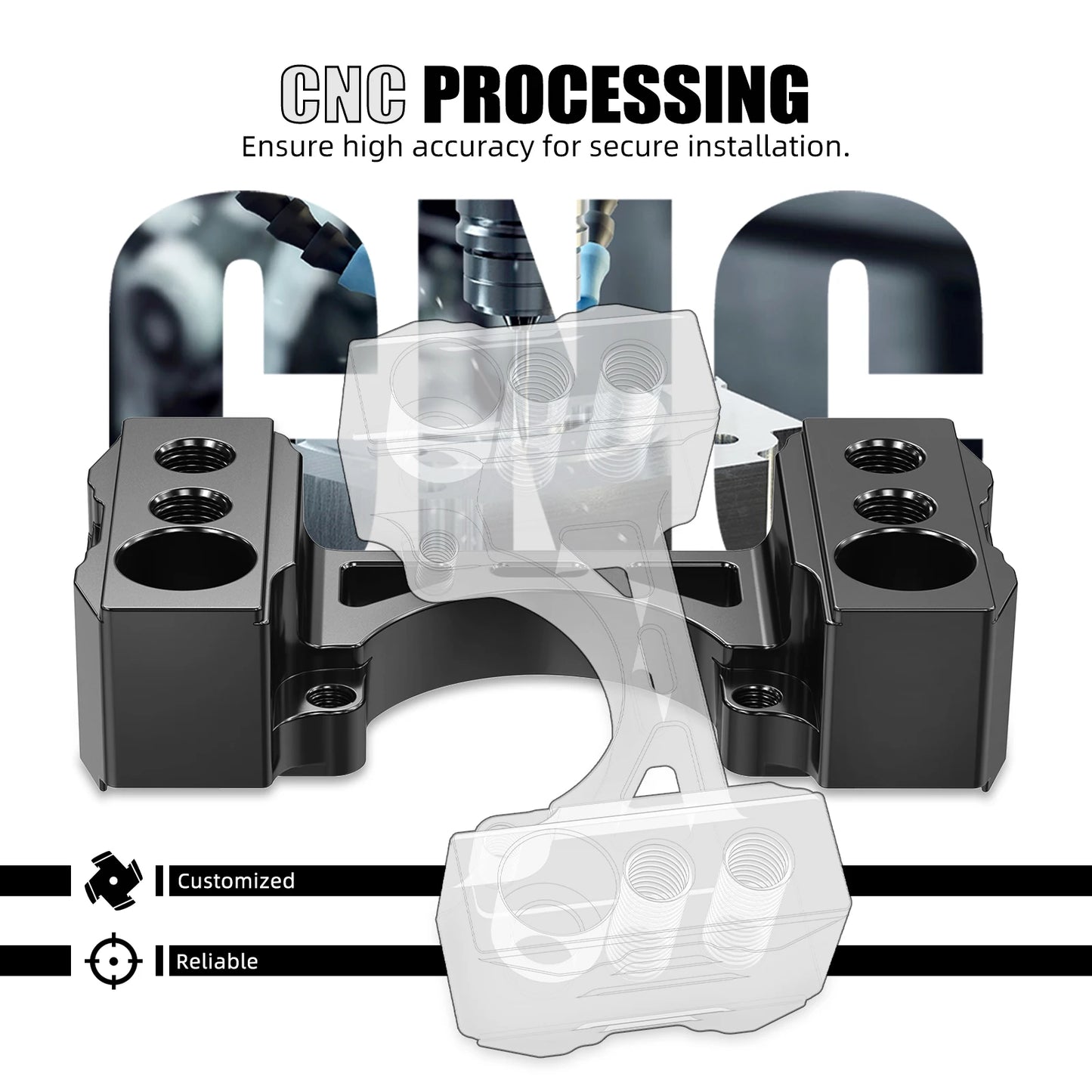 Handlebar Riser Kit for KTM 790 Adventure 890 Adventure/R/Rally 2019-2024 Husqvarna NORDEN 901 2022-2023