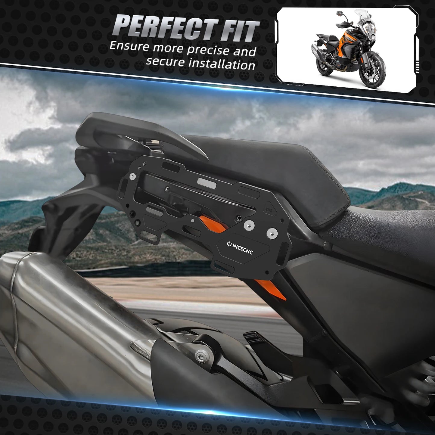 Luggage Rack Side Luggage Carriers for KTM 1290 Super Adventure R/S 2021 2022 2023 Travel Luggage Bag Mount