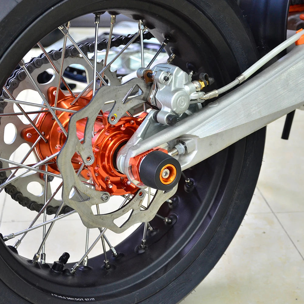 Front Rear Wheel Axle Fork Crash Sliders Protector for KTM 690 Duke/R 690 SMC/R 690 Supermoto/R Husqvarna 701 Supermoto VITPILEN