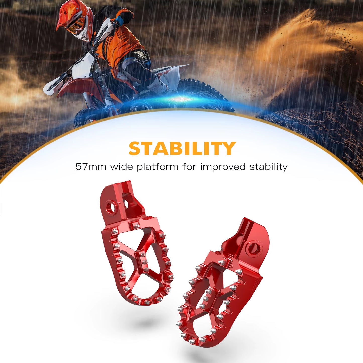 for Gasgas EC250 EC300 EC EX 250 300 ECF EXF MCF 250 350 450 MC125 MC250 2021 2021 2023 57Mm Foot Peg Footrest Pedals