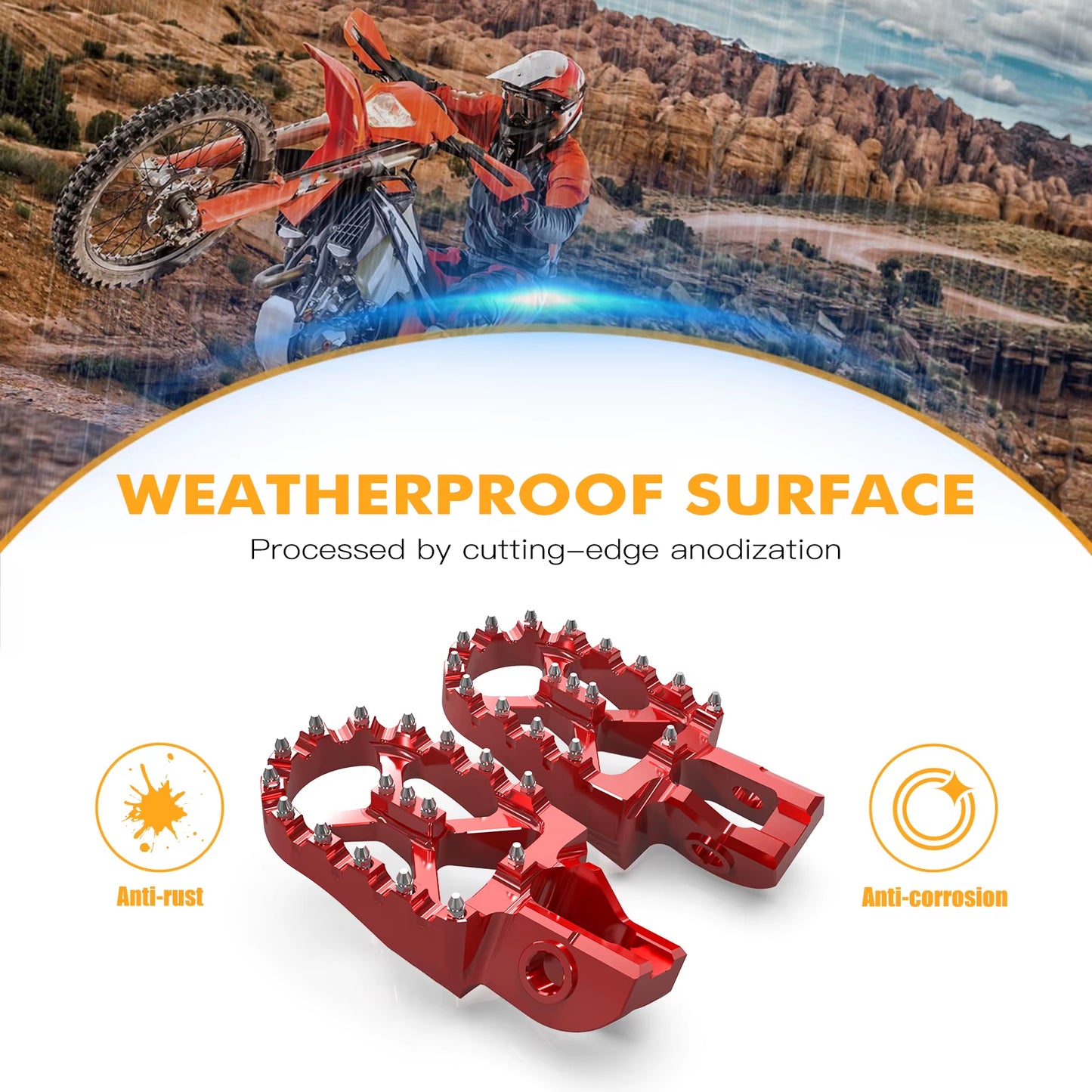 for Gasgas EC250 EC300 EC EX 250 300 ECF EXF MCF 250 350 450 MC125 MC250 2021 2021 2023 57Mm Foot Peg Footrest Pedals
