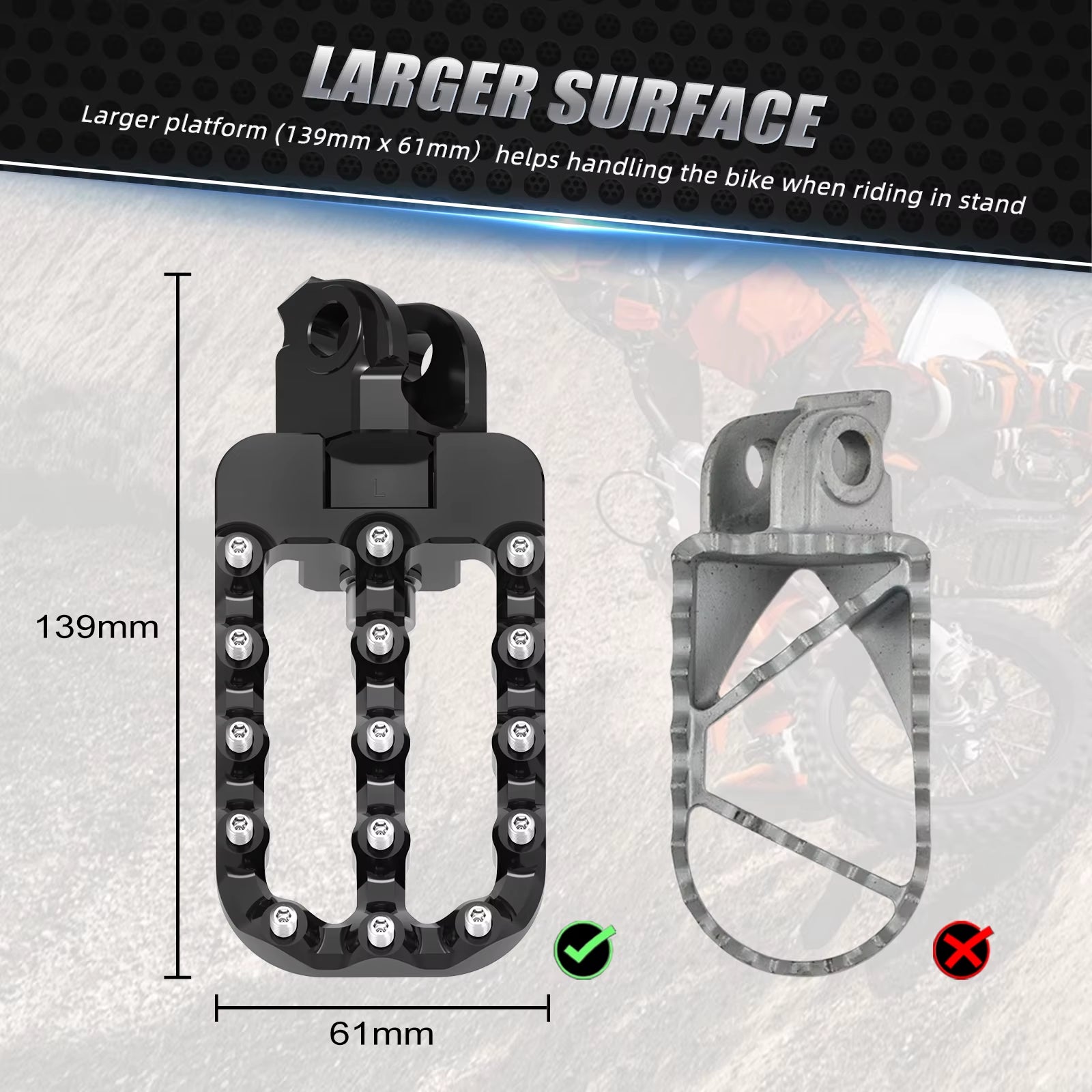 For KTM 690 Enduro R SMC R 2008-2024 Footrest Footpegs Lower 20Mm 790 890 Adventure/R 950 990 1050 1090 ADV 1290 Adventure R S T