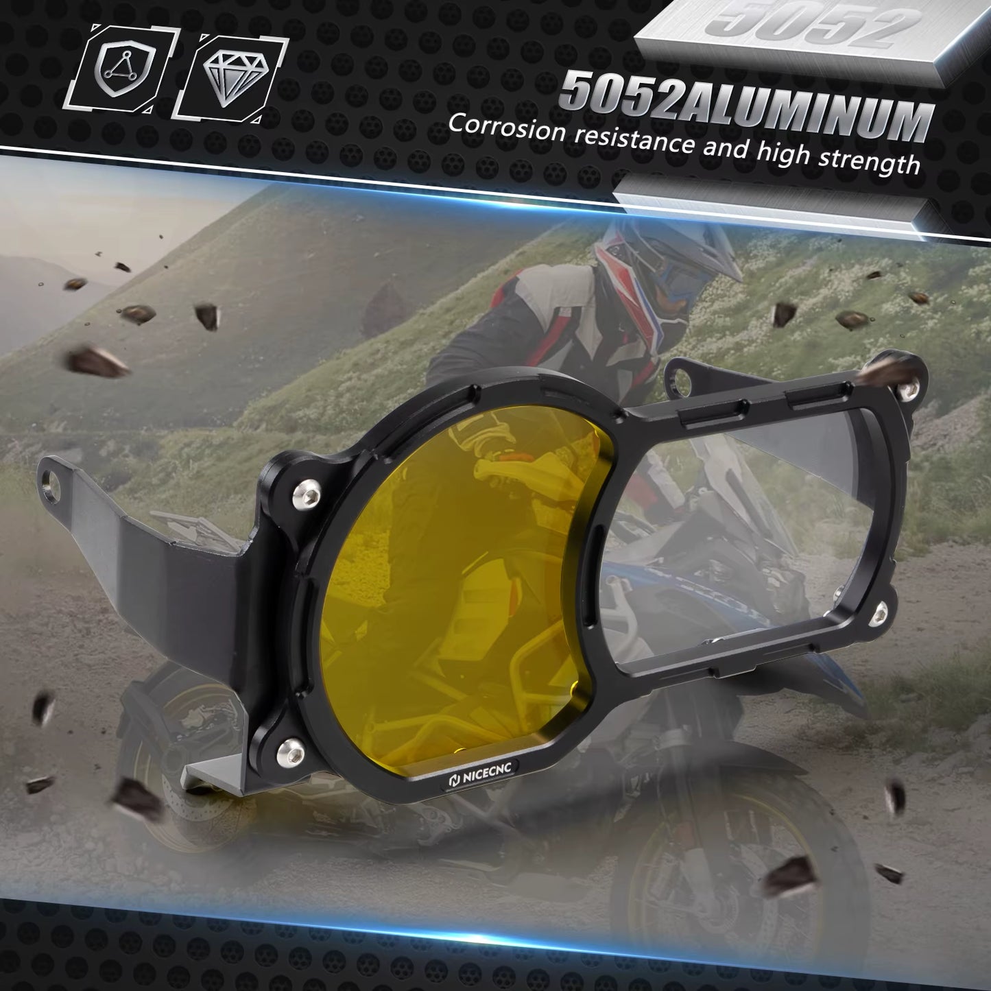 Motorcycle Headlight Cover Guard Protector for BMW R 1250 GS & Adventure Models (2020-2024)