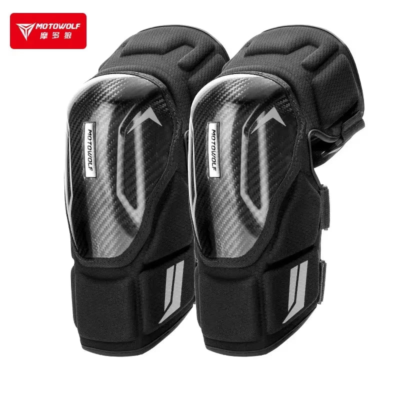 CE Level-1 Motocross Knee Pads Motorcyclist Knee Protector Carbon Fiber MTB Knee Shin Guard Motorcycle Accessories