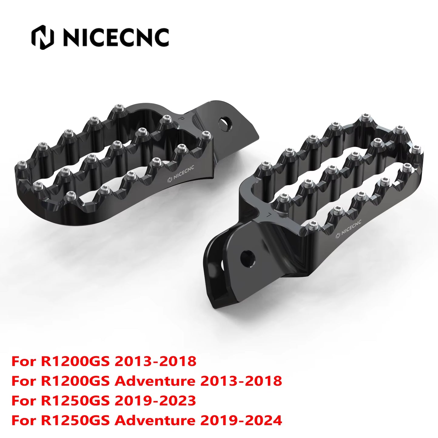 Footpegs and Gear Shifter Brake Pedal Step Tip for BMW R1200GS/Adventure (2013-2018) and R1250GS/R1250GS Adventure (2019-2024)