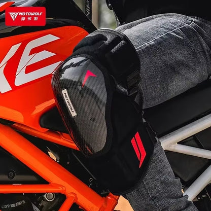 CE Level-1 Motocross Knee Pads Motorcyclist Knee Protector Carbon Fiber MTB Knee Shin Guard Motorcycle Accessories