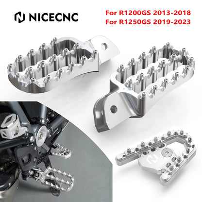 Footpegs and Gear Shifter Brake Pedal Step Tip for BMW R1200GS/Adventure (2013-2018) and R1250GS/R1250GS Adventure (2019-2024)