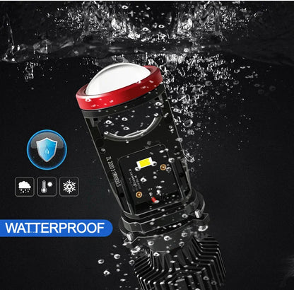 High-Quality Y7D H4 Mini Projector LED Laser Headlight Bulbs - 6000K 45W Bi Compatible Projector Lens