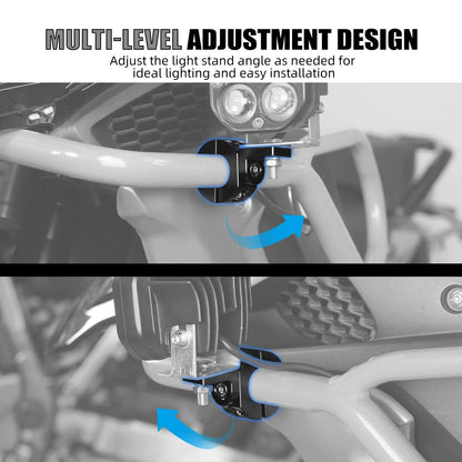 Light Bumper Clamp for Yamaha Tenere 700 /XTZ700 XTZ07 2019-2024 Rally Edition 2020-2024 Aluminum 1" Light Mount