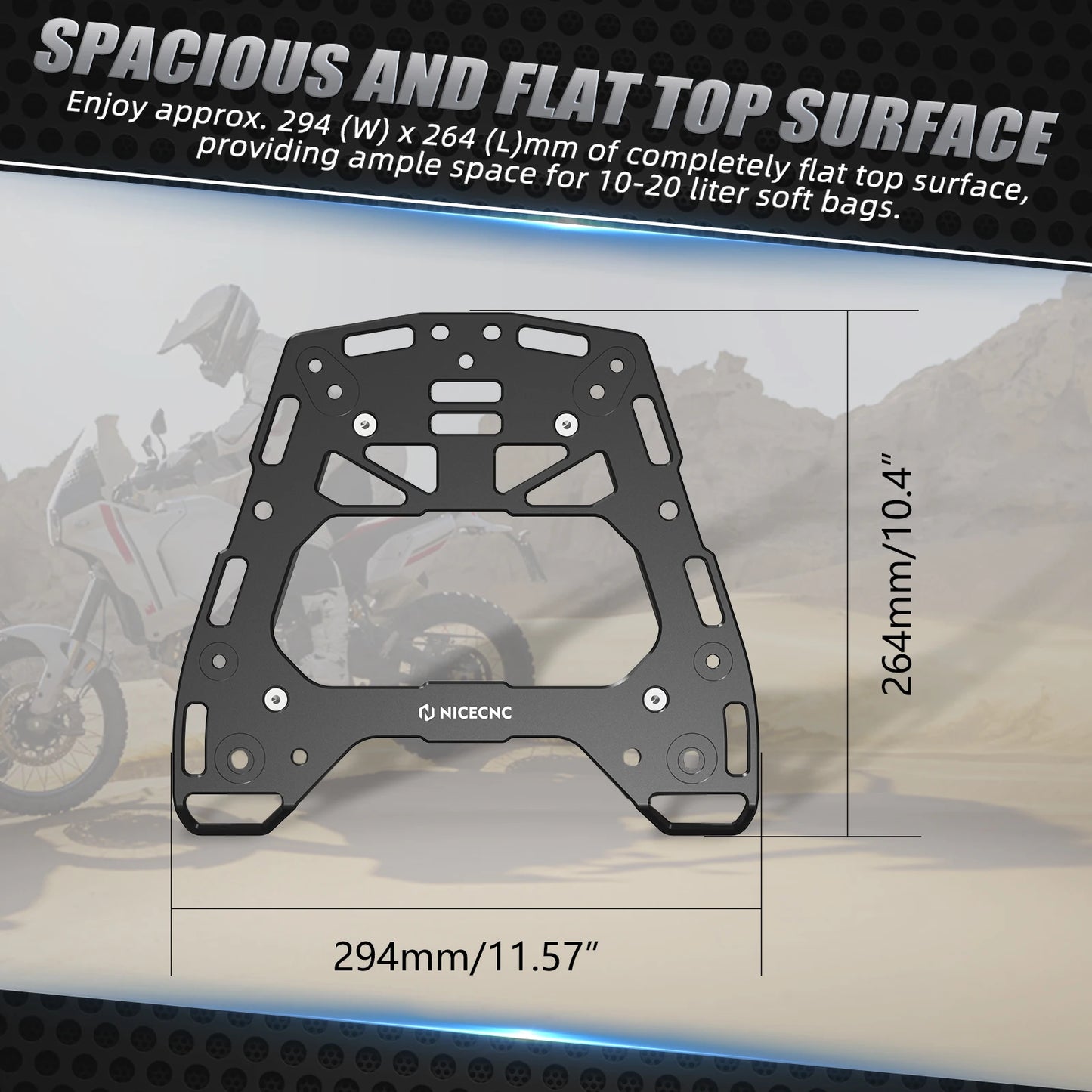 Motorcycle Rear Top Luggage Bag Rack Stainless Steel Support Bracket for Ducati Desertx Desert X 2022-2024 2023