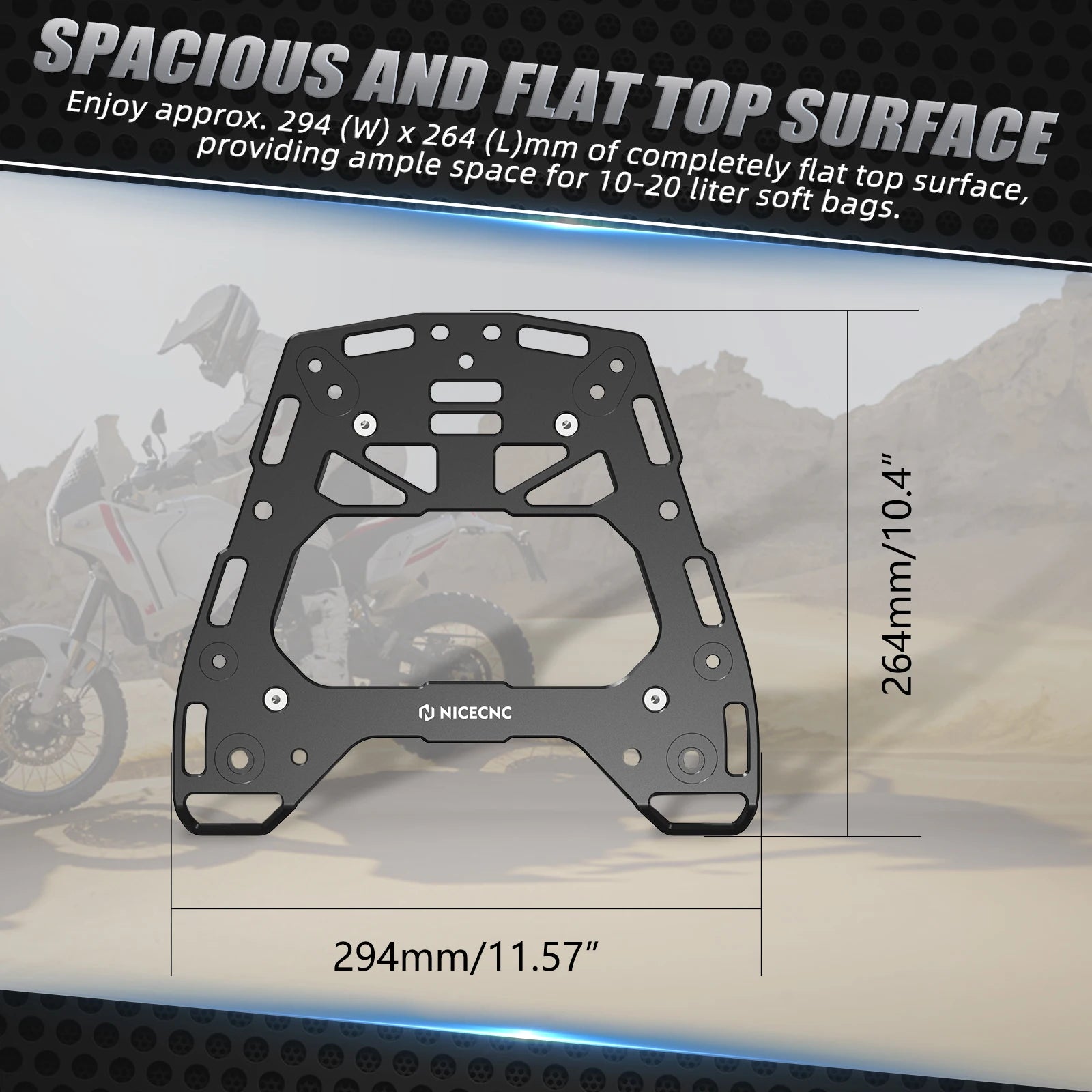 Motorcycle Rear Top Luggage Bag Rack Stainless Steel Support Bracket for Ducati Desertx Desert X 2022-2024 2023