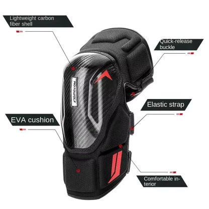 CE Level-1 Motocross Knee Pads Motorcyclist Knee Protector Carbon Fiber MTB Knee Shin Guard Motorcycle Accessories