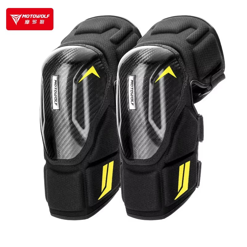 CE Level-1 Motocross Knee Pads Motorcyclist Knee Protector Carbon Fiber MTB Knee Shin Guard Motorcycle Accessories