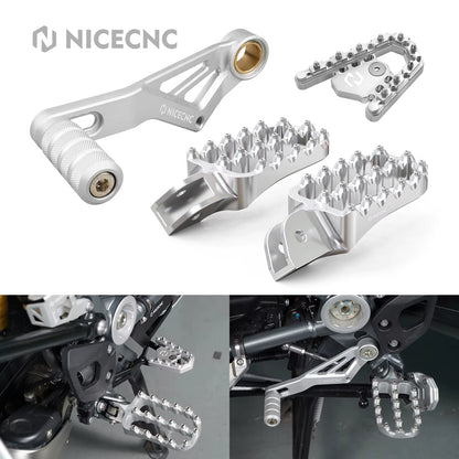 Footpegs and Gear Shifter Brake Pedal Step Tip for BMW R1200GS/Adventure (2013-2018) and R1250GS/R1250GS Adventure (2019-2024)