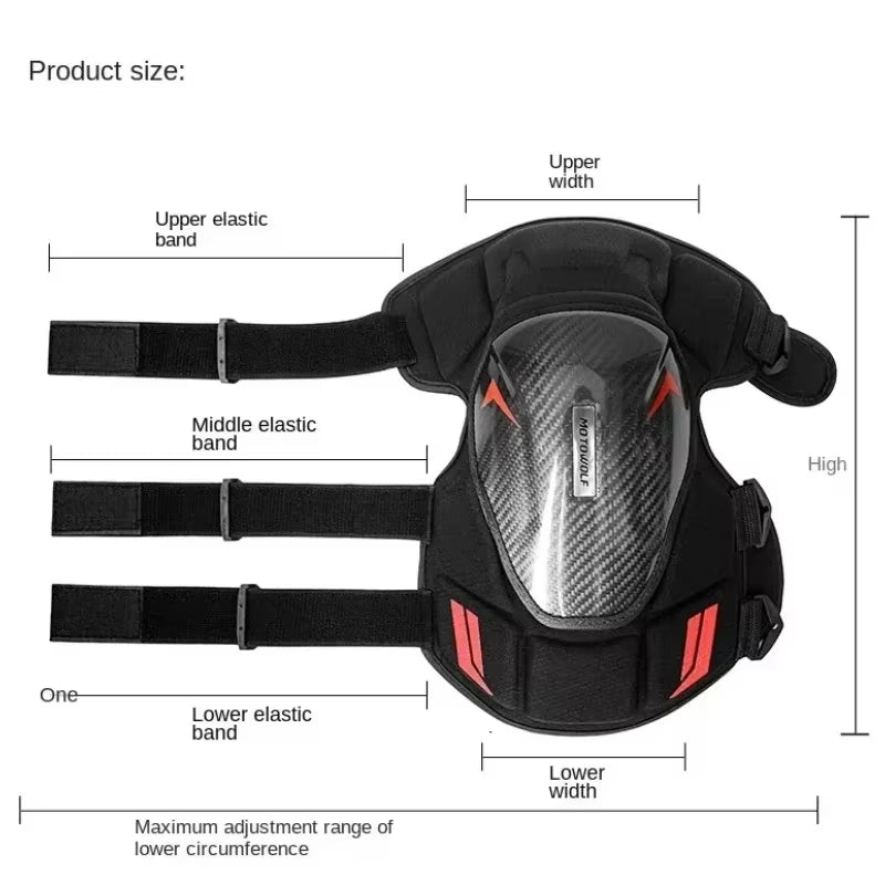CE Level-1 Motocross Knee Pads Motorcyclist Knee Protector Carbon Fiber MTB Knee Shin Guard Motorcycle Accessories